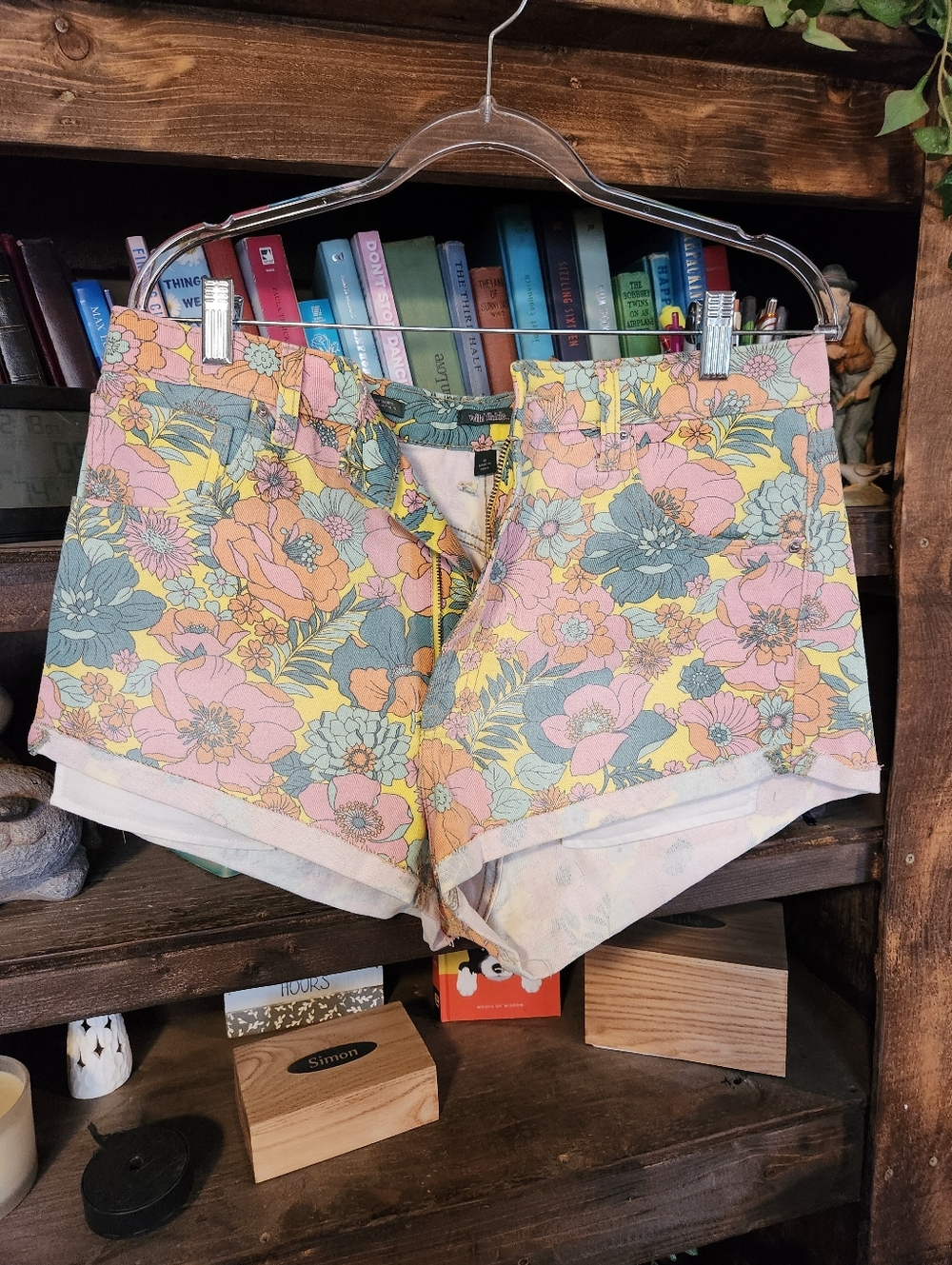 Wild Fable Floral Print Women's Casual Shorts - Pink & Yellow